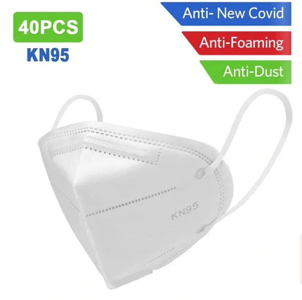 

40PCS KN95 Masks Non-woven Anti Dust Mouth Face Cover Safety Protective Earloops Face Mouth mask n95 mask Dustproof