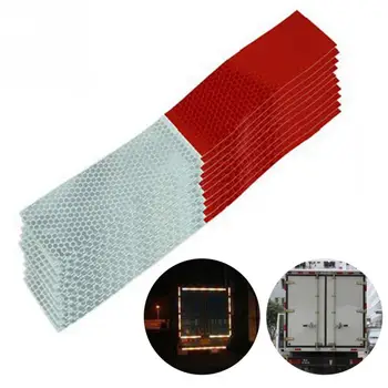 

10pcs 30*5cm Car Reflective Stickers Warning Strips Reflective Light Reflector Truck Auto supplies Night Driving Safety Mark