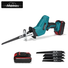 Serra elétrica sem fio, velocidade ajustável, máquina de corte de madeira e metal, kit de ferramentas com bateria