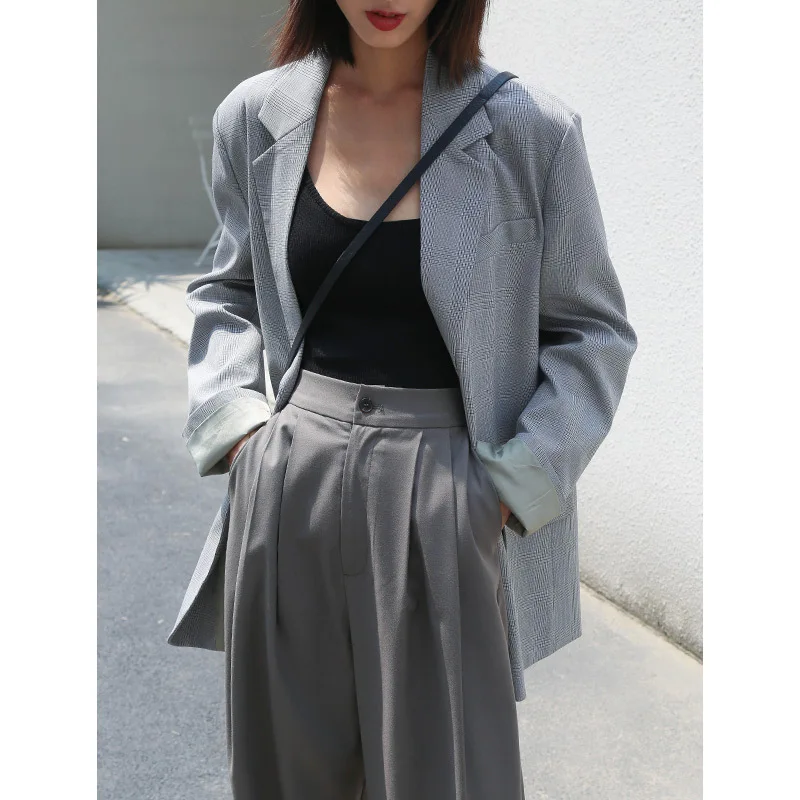 

Mulan England Retro Pattern 2019 Autumn And Winter New Products Small Suit Coat Korean-style Casual Versatile Tops 7016