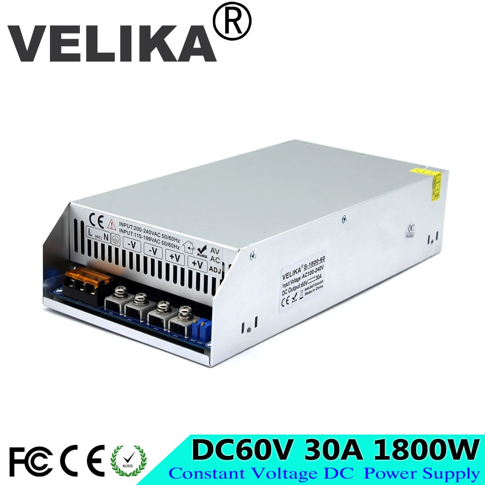 Универсальный импульсный источник питания постоянного тока 60 в 30 а 1800 вт