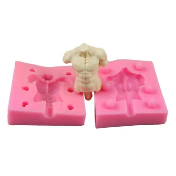 

Human body model Food-Grade Silicone Mold 3D Shape Of men Fondant Cake Decorating Tools soap Mould clay/rubber