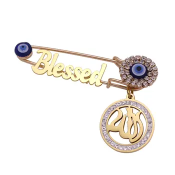 

muslim islam Blessed Allah Turkish evil eye brooch baby pin