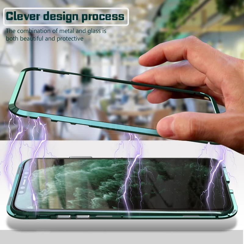 Роскошный Магнитный адсорбционный чехол для телефона iPhone 11 Pro Max, чехол, магнитный чехол для iPhone 11 Pro Max, противоударный чехол