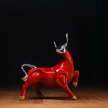 

Small Size Elegant Cattle Aesthetic Red Bull Resin Ornaments Home/office Desktop Decoration Minimalist Best Gift, Free Shipping