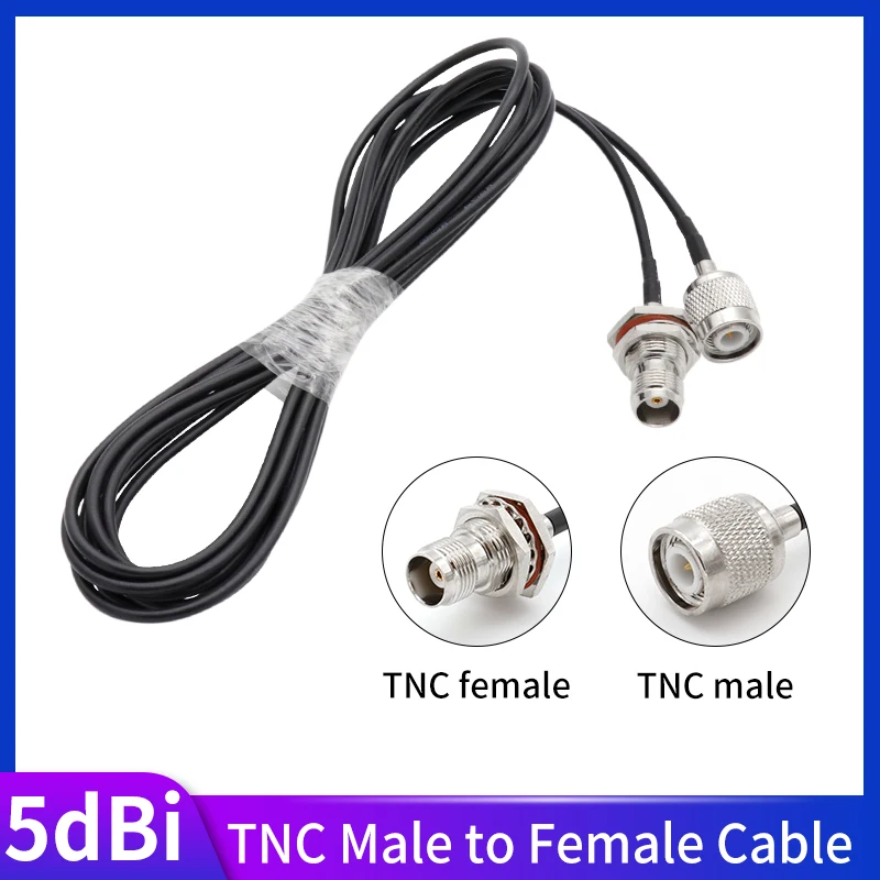 Профессиональный RG174 косичка TNC микрофонный кабель 5dBi с высоким коэффициентом усиления TNC мужчин и женщин кабель для микрофона