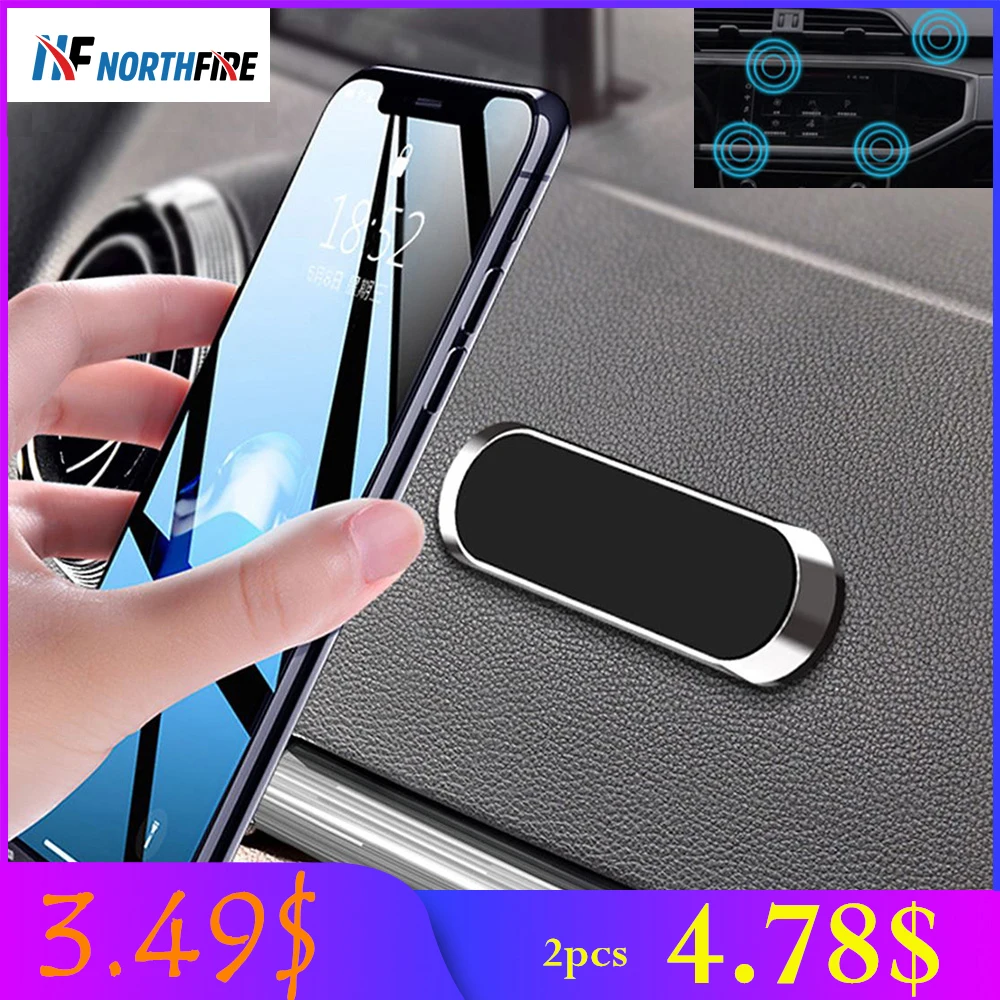 

NORTHFIRE Mini Strip Magnetic Car Phone Holder Stand Air Vent Dashboard Mount For iPhone Samsung Xiaomi Wall Metal Magnet GPS