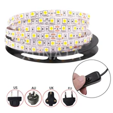 

DC 12V Led Strip Light 5050 SMD 60LED/m with Switch Control Power Adapter Waterproof LED Tape Blue/Green/Warm White/Dark Red
