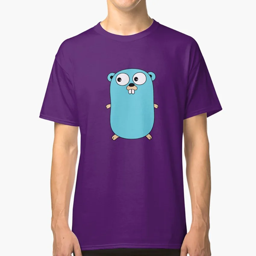Фиолетовый Go Golang Gopher футболка go golang gopher Программирование язык дев код разработчик программист go gopher - Цвет: Фиолетовый