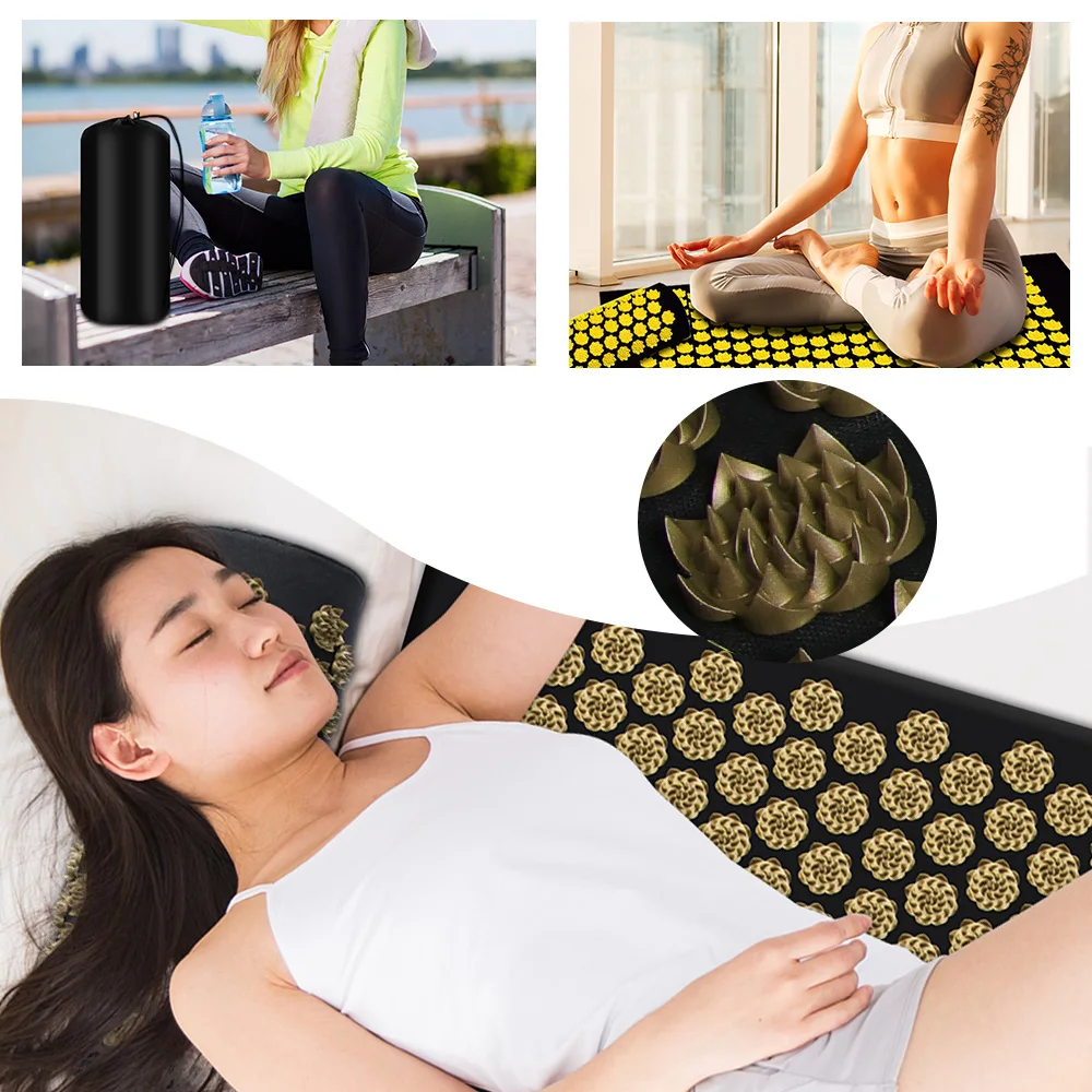 Massager Cushion Shakti Mat Massage Yoga Mat Acupressure Relieve Stress