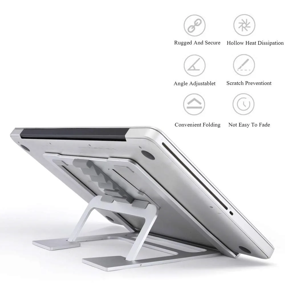 Складной алюминиевый сплав охлаждающий держатель для ноутбука настольная Эргономика Увеличьте поддержку ноутбука для MacBook Air Pro подставка