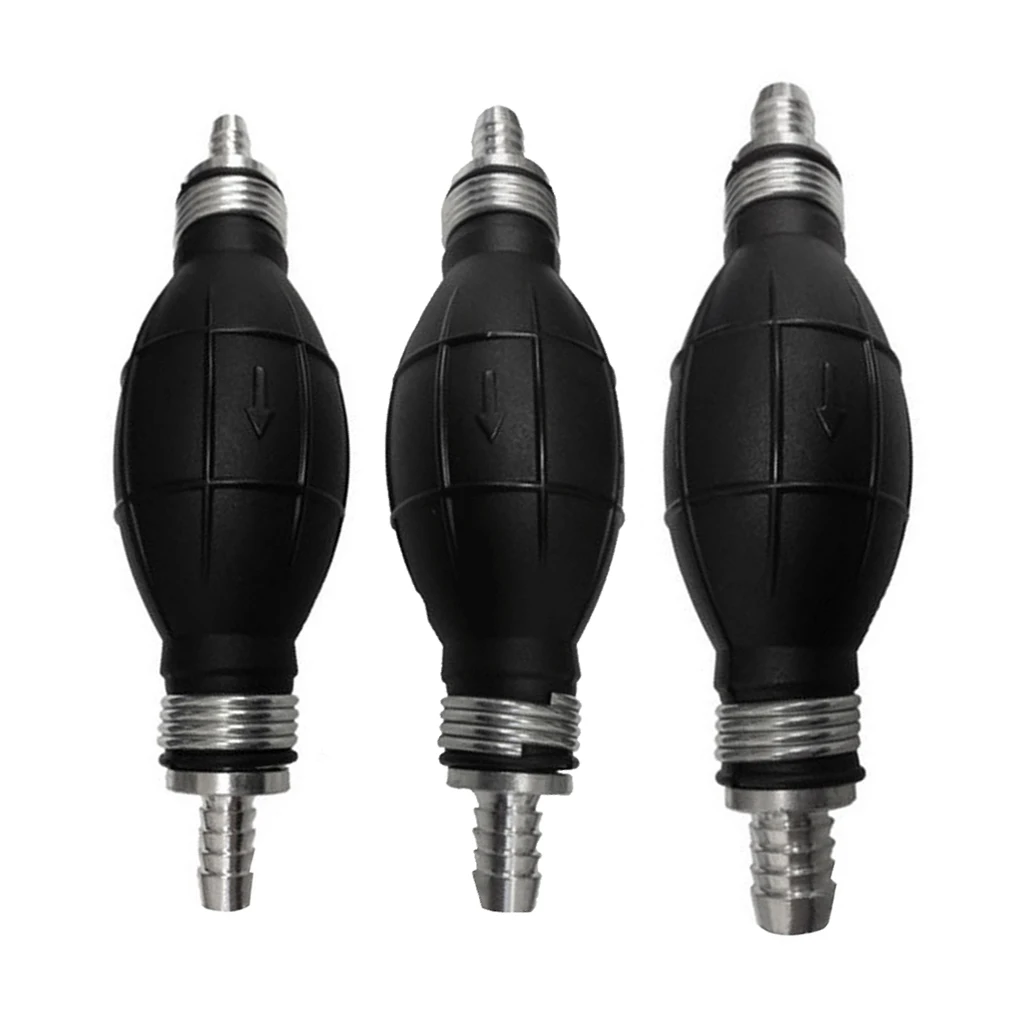 

3pcs Fuel Pump 12mm Rubber Aluminum Hand Fuel Pump Line Hand Primer Bulb All Fuels For Car Boat Marine Outboard