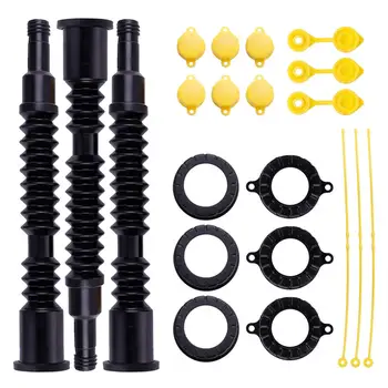 

3 Pack Gas Can Spout Set Screw Collar Caps, Flexible Replacement Accessories, Base Caps, Stopper Cap, Fits Most of The Cans