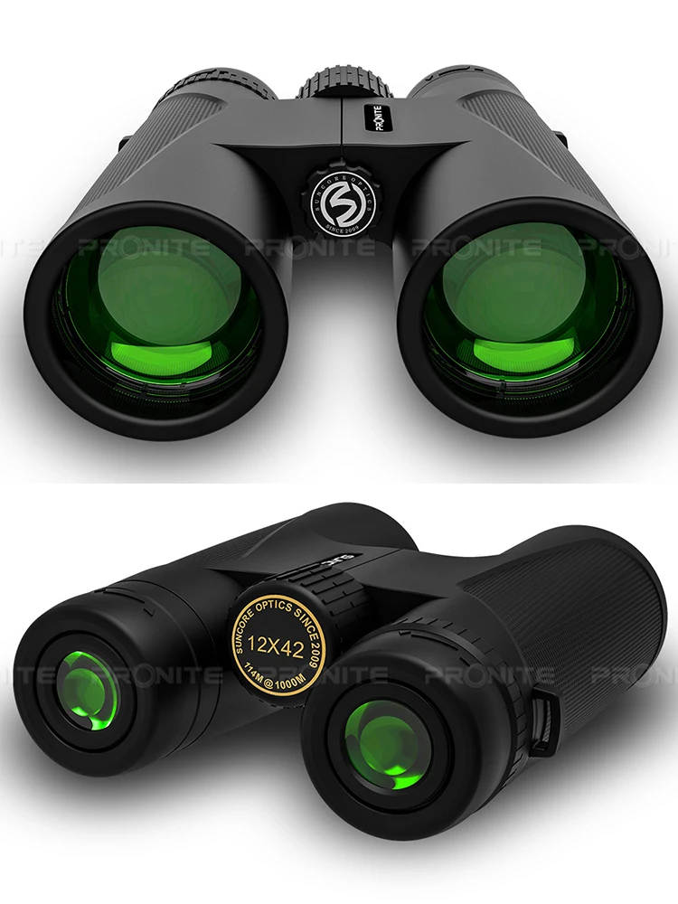 Профессиональный HD телескоп 12x42 Zoom Vision бинокль прицел BK4 Призма оптические линзы Открытый Охота наблюдение за птицами кемпинг