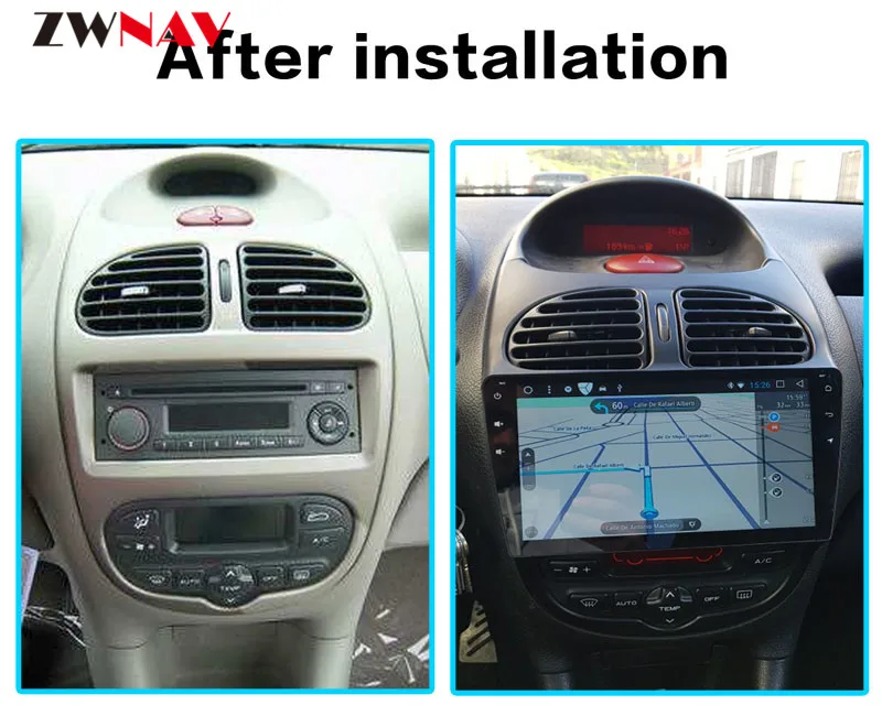 PX6 4+ 64 Android 9,0 автомобильный DVD стерео Мультимедиа для peugeot 206 2000- радио gps Navi Аудио Видео Стерео головное устройство карта БТ