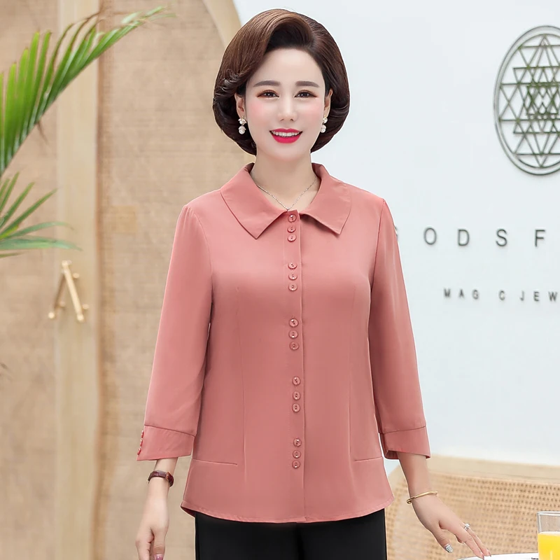 

Women Blouses Spring Casual Slim Blouse Loose Lapel OL Work Wear Blusas Feminina Tops Shirts Plus Size 4XL 5XL Top Clothing