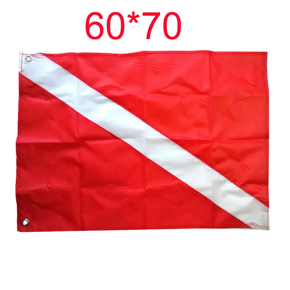 Большой Dive флаг лодки международный знак Универсальный Дайвинг лодка плавающий флаг с металлическими Люверсами клубный логотип индивидуальный флаг - Цвет: 60x70cm Red