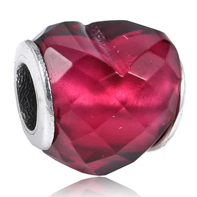 Fit PANDORA браслет Шарм DIY бусины для изготовления ювелирных изделий поцелуй больше Шарм Красный CZ 925 серебряные ювелирные изделия подарок на день Святого Валентина - Окраска металла: Покрытие антикварной медью