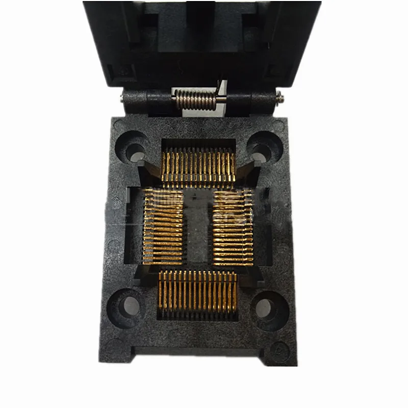 

QFP64-0.8 QFP64 Clamshel Structure Burn in Socket Pitch 0.8mm QFP64/FPQ-64-0.8-10A Test Flash Programming ZIF adapter