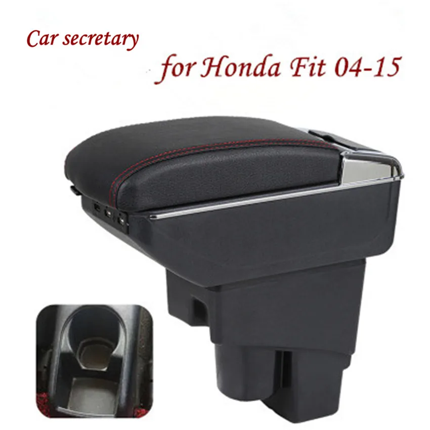 

Centre Console Storage Box Armrest For Honda Fit 2004-2015 Arm Rest Rotatable 04 05 06 07 08 09 10 11 12 13 14 15 accessories