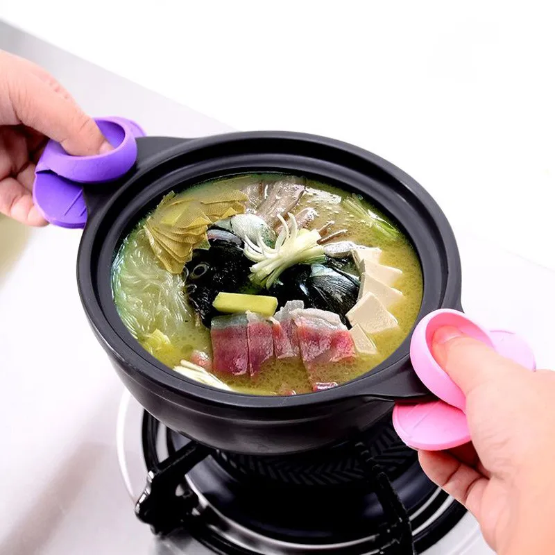

Silicone Finger Glove Kitchen Non-slip Oven Dishes Heat Insulated Mitten Cooking Microwave Oven Gripper Hot Holder Baking Tools