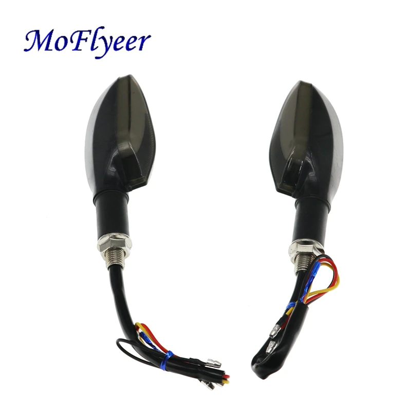 

MoFlyeer 2 Flasher Motorcycle Universal 12V LED Turn Signal Lights Motorcycle Modification Blinker Front Rear 2PCS Signal Lamp