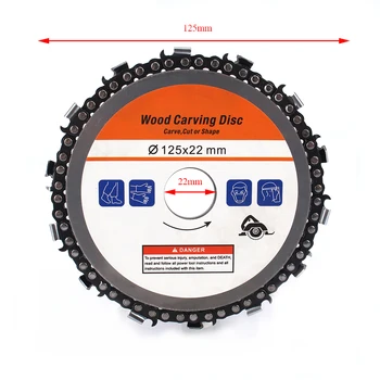 

125mm 4.5" Angle Grinder Disc 9 Teeth Chain Saw blade for Wood plastics ice and hard rubber Carving Cutting Tool