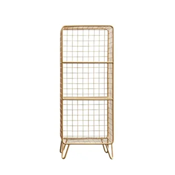 

Europe Style Metal Storage Rack Living Room Bedroom Decorative Display Shelves Bookshelf Metal Hollow Design Multifunctional