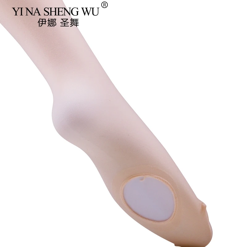 Ballet Pantyhose 60D Convertible Microfiber Dance Stockings With Hole Girls Adult Women White
