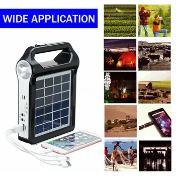 

Portable Solar Panel Generator System USB Port Built In Lighting Lamp Best Price