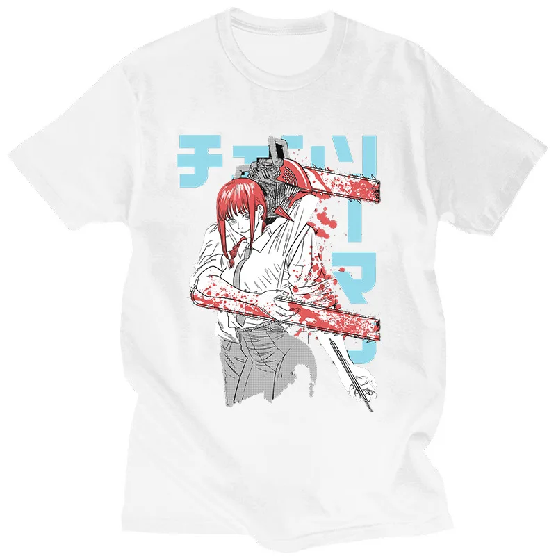 Camiseta masculina motosserra homem pochita camiseta casual anime manga  curta camisetas Makima estampa camiseta manga, , XXG com o Melhor Preço é  no Zoom