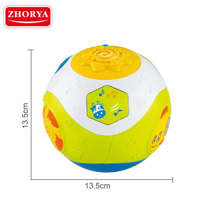 Zhorya Игра-Головоломка мяч с русским голосом развивающие шарики Игрушки для маленьких детей животный узор Звуковая электронная детская игрушка