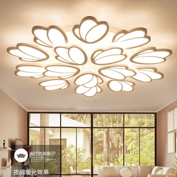 

Modern Nordic Acrylic Ceiling LED Tulip Shade Chandeliers Home Lights Fixtures