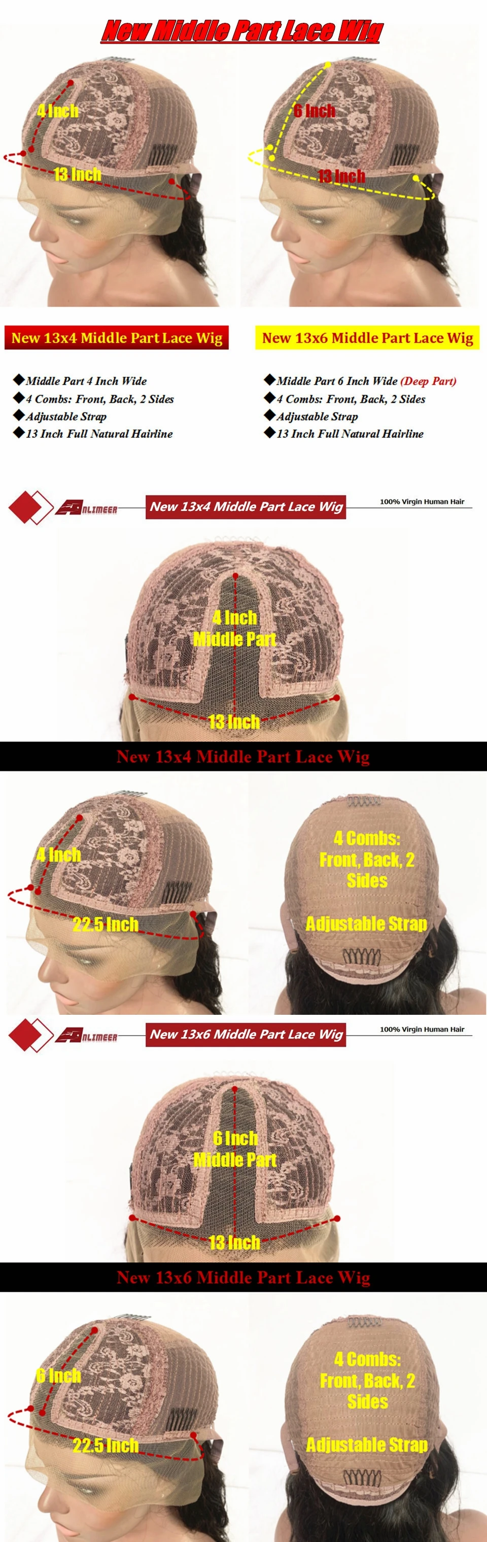 Cheap Apliques com cabelo humano