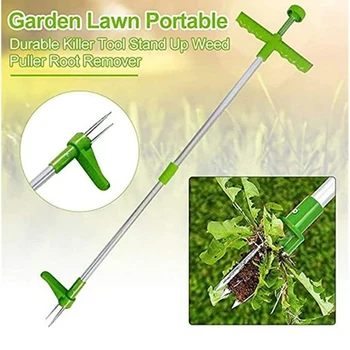 

Weed Puller Portable Garden Lawn Long Handled Claw Weeder Aluminum Lightweight Outdoor Puller Root Manual Garden Tools Remover