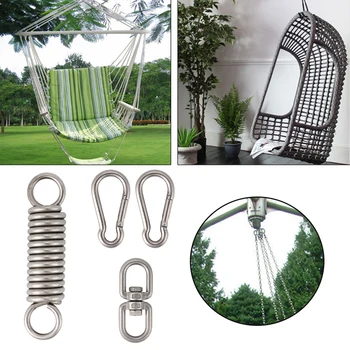 

Hanging Chair Swing Spring Hook Kit Suspension 360 Degree Rotating Ceiling Stainless Steel Veranda Hammock Accessories Anti Rust