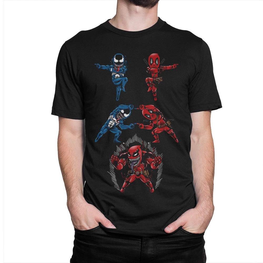 Комбинированная Футболка Venom Deadpool забавная футболка мужская женская новая