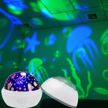 

Color Rotating Stars Moon Night Light Ball Sky Projection Lamp luminaria moon lamp Night Light Home Decor For Children 2020