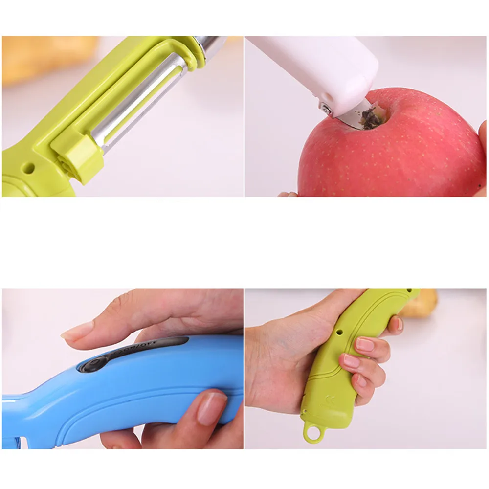 Батареи мощность фрукты овощи пилинг яблоко нож для очистки овощей Картофеля Овощечистка резак для моркови Кухонные гаджеты батареи не включены# J7