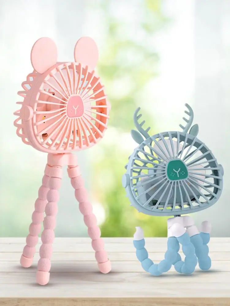 Mini Handheld Stroller Fan Personal Portable Baby Adjustable 3 Speeds Night Light USB Battery Powered Air Cooler | Мать и ребенок