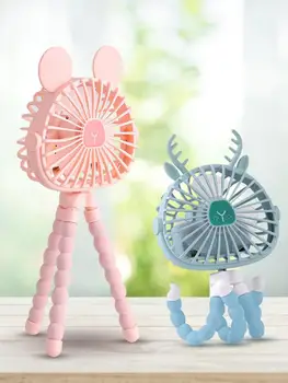 

Mini Handheld Stroller Fan Personal Portable Baby Fan Adjustable 3 Speeds Night Light USB Battery Powered Air Cooler