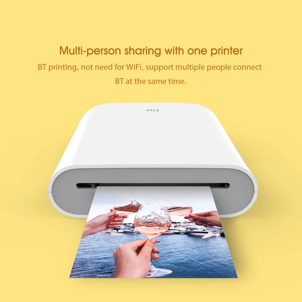 mini sprocket printer New Xiaomi Mijia MI Portable Photo Printer Bluetooth Travel Mini AR Pocket Printer Wireless Thermal Printer DIY for Mobile Phone small photo printer for iphone