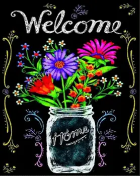 

JMINE Div 5D chalkboard Blackboard Bottle Flower Full Diamond Painting cross stitch kits art Plant 3D paint by diamonds