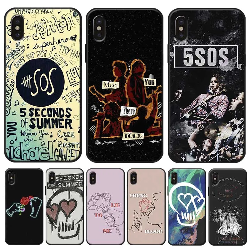 Летняя Музыка 5 sos чехол для iPhone X XS MAX XR 7 8 6 6S plus s SE Прозрачный мягкий силиконовый