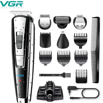 

VGR Hair Clipper Rechargeable Cordless Hair Trimmer Razor Precision/Design/Nose/Beard Trimmer 6-in-1 For Adult Men – EU Plug