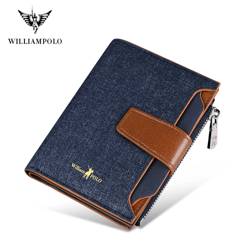 Мужские кошельки с застежкой-молнией WILLIAMPOLO новые бизнес-кошельки высокого