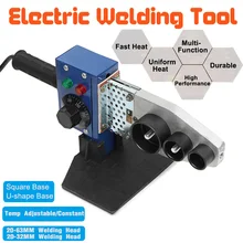 800 Вт/1000 Вт пластиковая труба сварочный аппарат с регулируемой температурой PPR полиэтиленовая полипропиленовая труба сварочный аппарат нагревательный инструмент DN20-63mm DN20-63mm