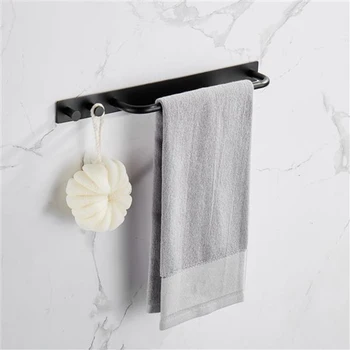 

Bathroom Towel Stand Stainless Steel Strong Viscosity Wall Mounted Towel Storage Shelf Hook Holder Bar Kitchen Accessories