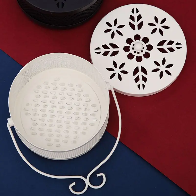 Vintage Vintage Iron Hollow Aromatherapy Mosquito-repellent Incense Burner Safe Fire Prevention Coil Tray Box For Home Office