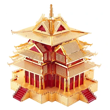 

The Watchtower Of Forbidden City Building Model Kits DIY 3D Metal Puzzles Assemble Jigsaw Toy Model Educational Toy For Children